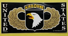 1999 UNITED STATES AIRBORNE STICKER BM0035 EE INC. USA