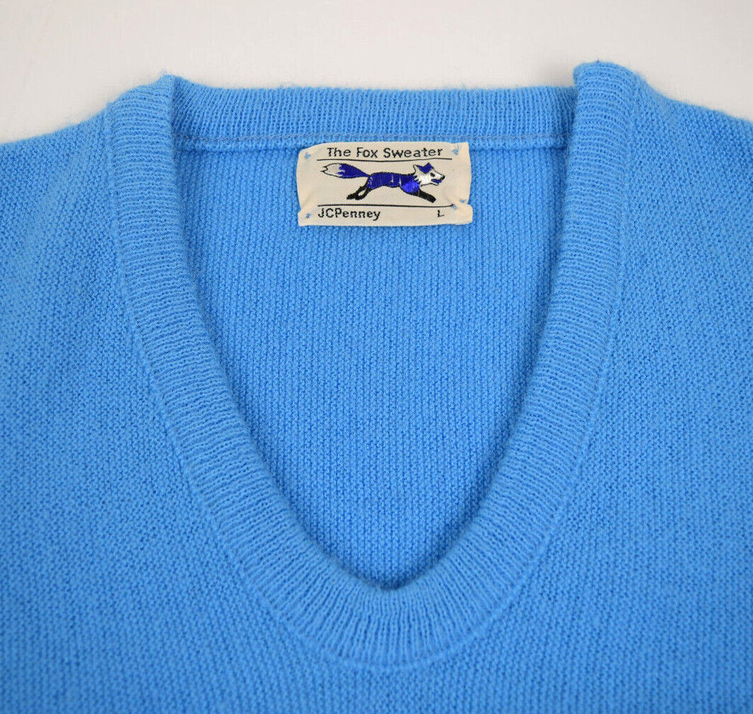 70s JC Penney fox acryl cardigan grunge