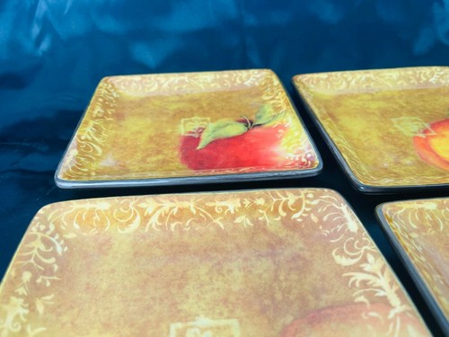 X4 zertifizierter internationaler Susan Winget Obst filigran Canape/Wüstenteller 6 x 6 Zoll - Bild 4 von 8