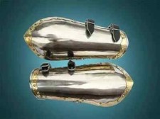 Medieval Larp Warrior Steel Pair Of Bracers Knight Armor Hussars Bracers Set