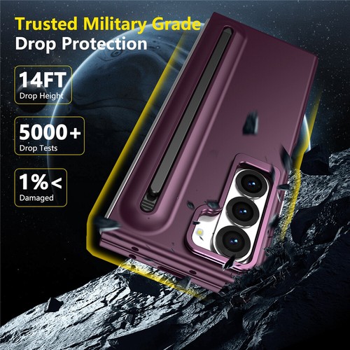 For Samsung Galaxy Z Fold6 5 4 3 Shockproof Case Full Screen Cover w/ Pen Holder - Picture 76 of 87