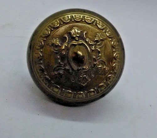 One Antique Brass Ornate Eastlake Victorian Door Knob - Picture 4 of 6