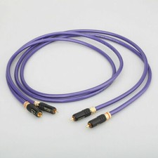 Pair OCC Pure Copper with Silver Plated Wire HIFI Audio Interconnects RCA Cable