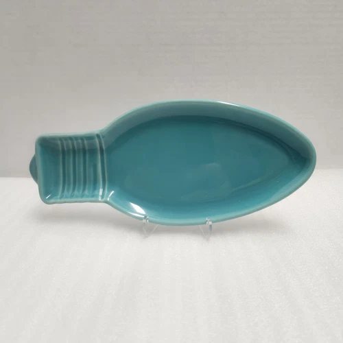 Fiesta Christmas 10 1/2" Light Bulb Holiday appetizer snack Plate - Turquoise