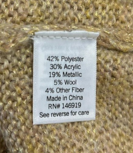 Kohl Damen Lauren Conrad Langarm Pullover mit Zopfmusterstruktur, Medium, Beige - Bild 4 von 5