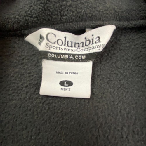Columbia Vest Jacket Mens Large Black Fleece Mock Neck Full Zip Pockets - Picture 7 of 18