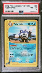 Pokemon Card Poliwrath 60/165 Rare Expedition PSA 8 NM-MT