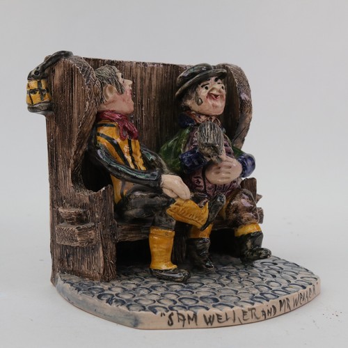 Will Young Pottery Drinking Partners Sam Weller and Mr Weller Ale Beer Pub h14cm - Picture 8 of 12
