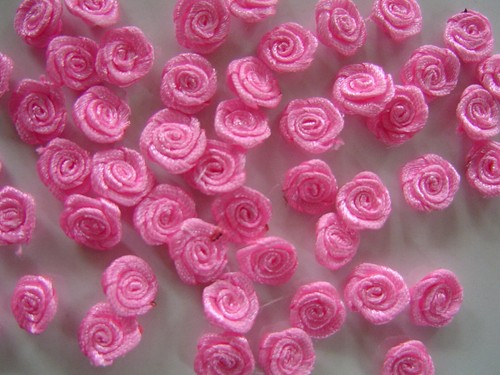 500/100/20 Satinröschen Blumen Applikation Aufnäher Schwarz 9mm ab0,01€/stk DE - Bild 16 von 26