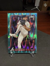 2025 Topps Chrome Spencer Strider #46 Green Raywave /199 Atlanta Braves QA02