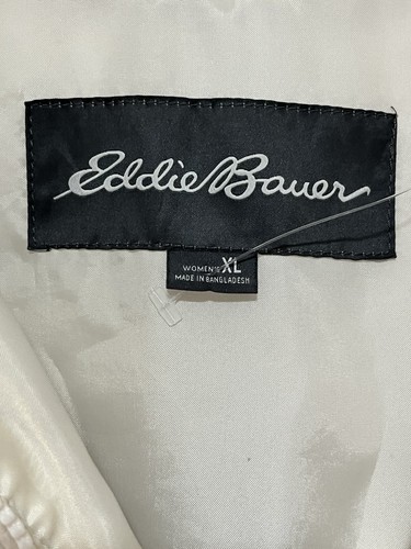 Vintage Eddie Bauer Coat Womens Extra Large White Quilted Goose Down Outdoor - Picture 8 of 13