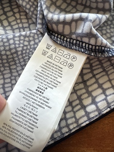 Michael Kors Womens Mini Dress White Navy Print Zip, P - Picture 10 of 11