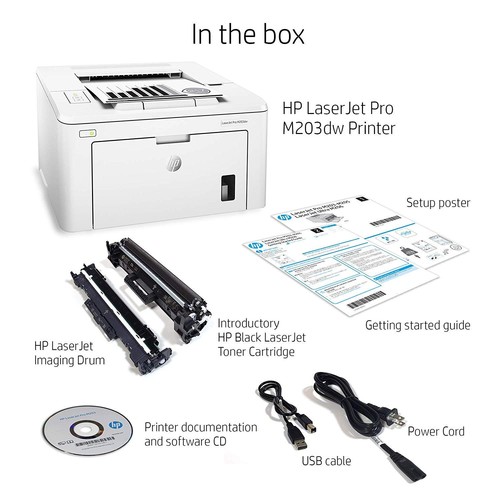 HP LaserJet Pro M203DW B&W Laser Wi-Fi Network Printer+Duplex+CF230A P/N:G3Q47A - Picture 3 of 3