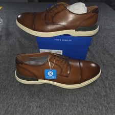 New Vince Camuto Men's Fluer OxfordBrown Dress Shoes Size 11