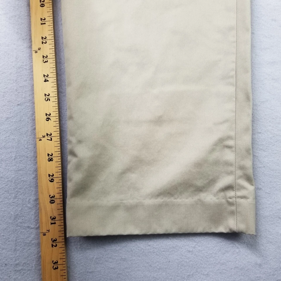 Daniel Cremieux Pants Men 40X32 Brown Beige Flat Front Dress Khaki Pima Cotton - Image 4 of 4