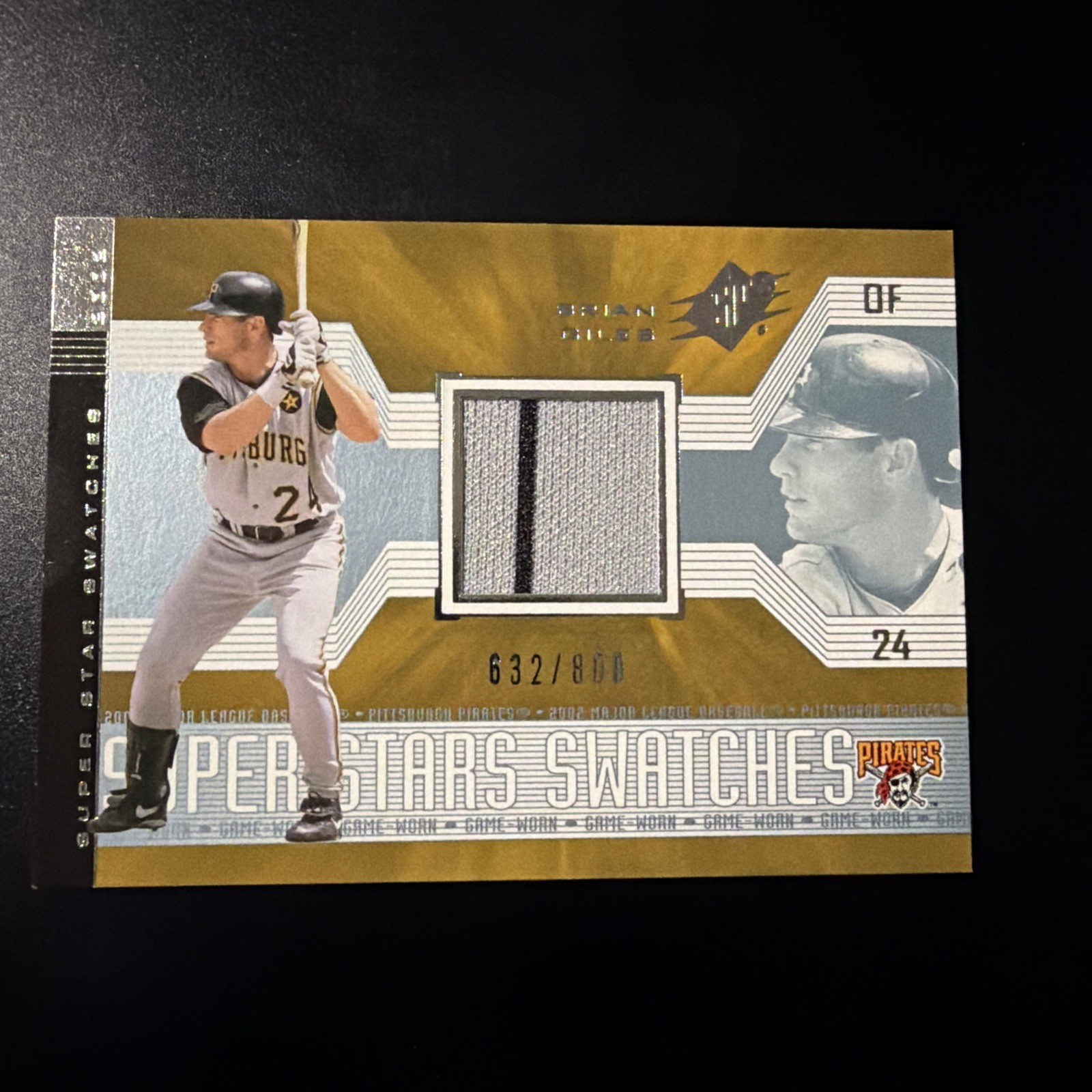 2002 SPx - Super Stars Swatches Brian Giles #183 /800 (MEM)