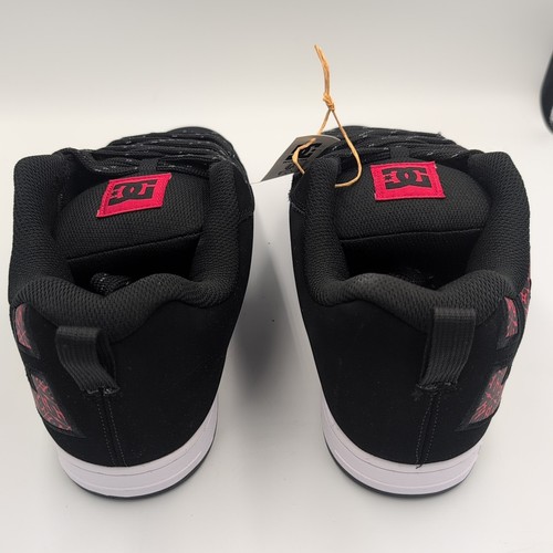 DC Shoes Men's 10.5 Court Graffik Black/White/Red Low Top Sneaker Shoes (BW5) - Picture 6 of 9
