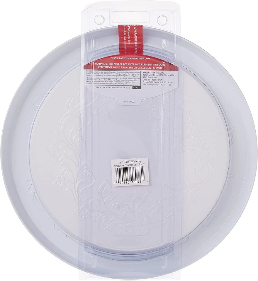 Quemador Kovers Blanco Repujado Hiedra Redonda 4pk, 2x 8.5" y 2x 10.5" Foto 4 de 4