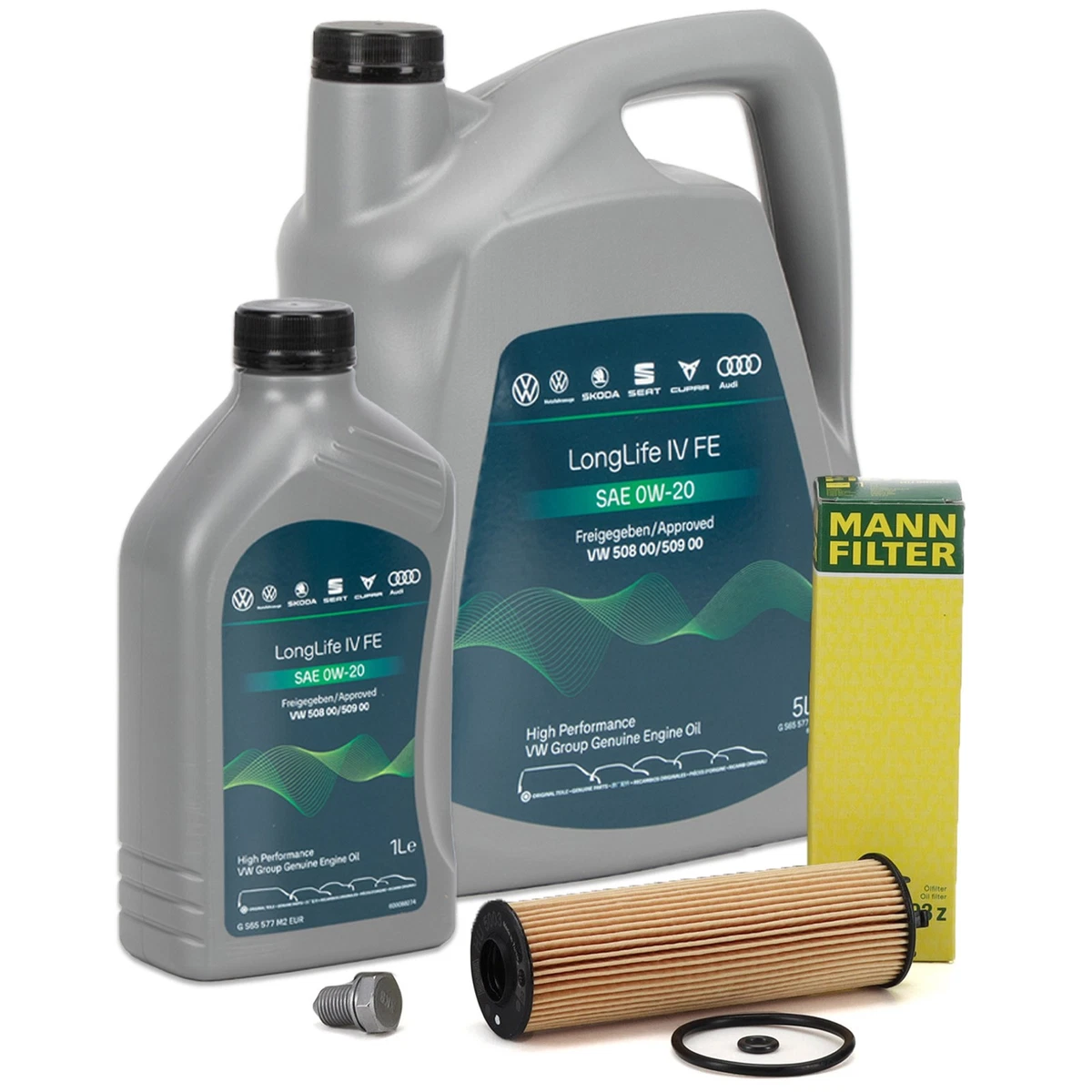 MANN ÖLFILTER+7L VW 5W30 ÖL AUDI A4 8K+A5 8T+A6 4G+A7+A8 4H+Q7 4L