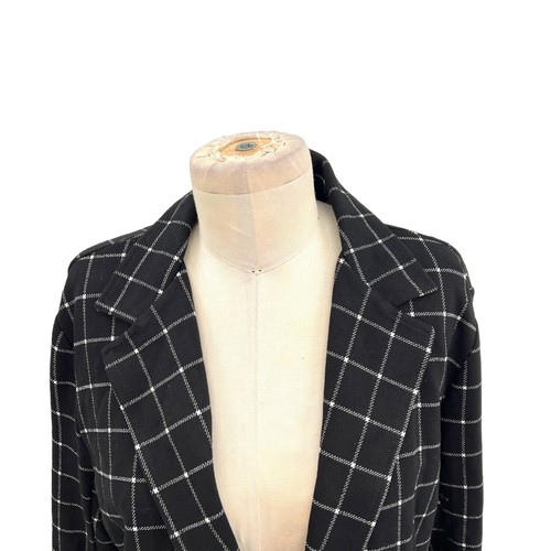Blazer Betabrand Trascendent Negro Cuadros Cuadros Ventana Talla XL - Imagen 3 de 10