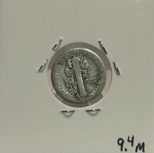 Moneda de diez centavos Mercury 1917 D, 90 % plata, ¡de colección extremadamente baja! 🔥🔥 - Imagen 2 de 2