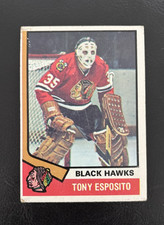 1974 Topps Hockey #170 Tony Esposito HOF Chicago Blackhawks