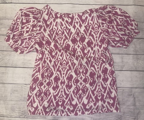 Womens Medium Chico’s 1 Purple Puff Sleeve Shirt - Picture 3 of 3