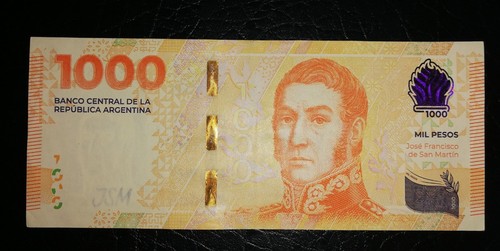 1000 Pesos 2023 San Martin Argentinien Argentina Serie O Pick 367