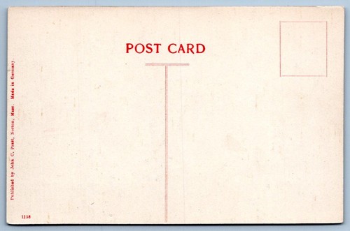Postal antigua John C Pratt del ayuntamiento de Norton Massachusetts de 1910 - Imagen 2 de 2