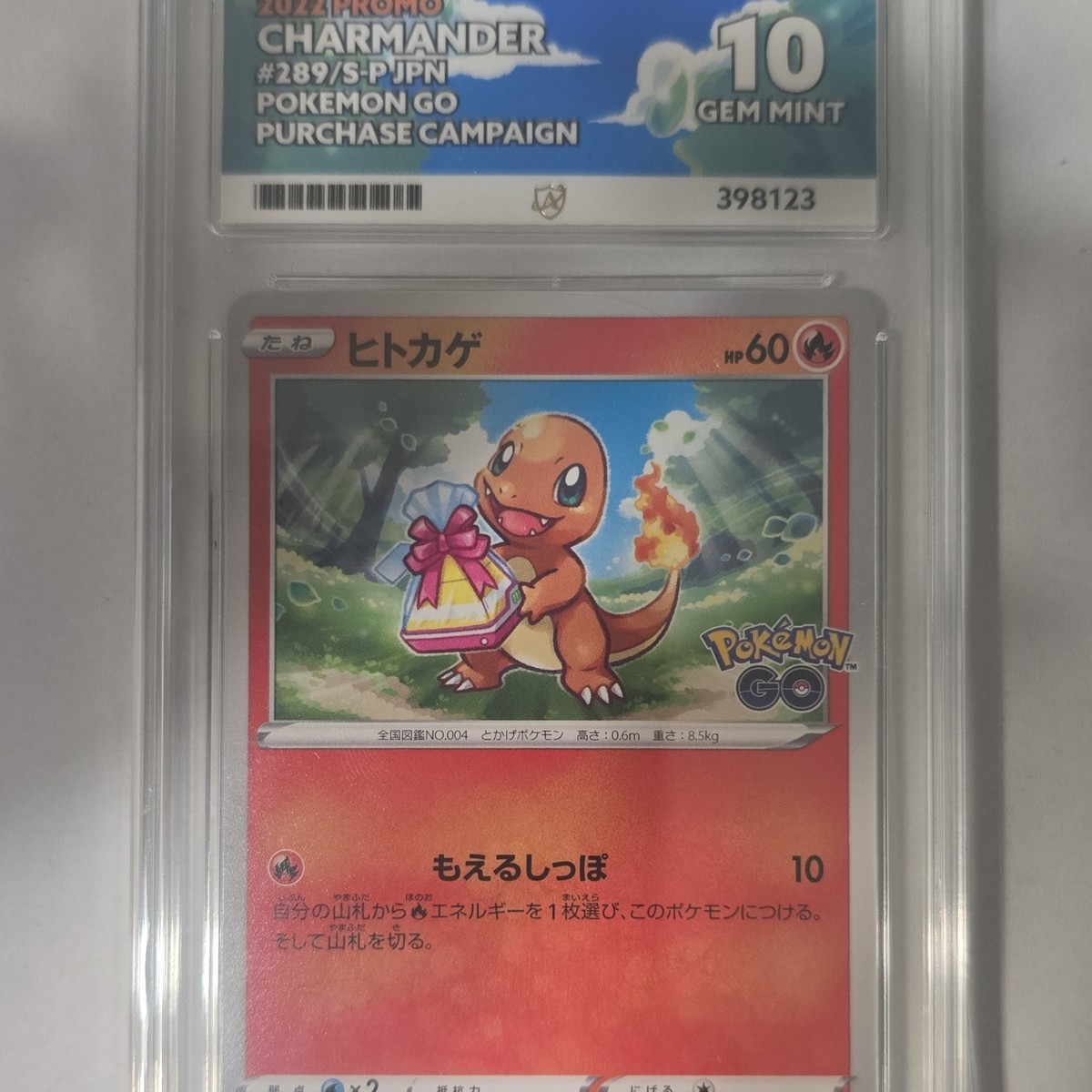 Charmander Pokémon TCG Ace Grading 10 289/S-P Pokémon GO Promo Japanese Card