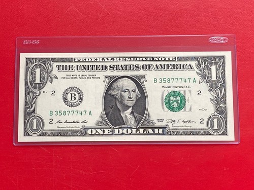 2009 $1 Dollar Bill FRN, ( NEW YORK B ) UNCIRCULATED BANKNOTE. - Picture 2 of 3