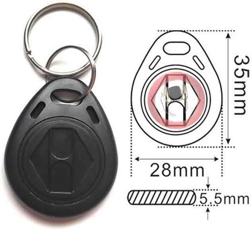 Etiqueta de mando regrabable RFID 125 kHz T5577 (10 piezas) negra - Imagen 4 de 4