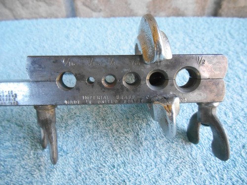 VINTAGE IMPERIAL BRASS CHICAGO USA FLARING TOOL KIT I 93-F. 3/16" TO 1/2" - Picture 4 of 8