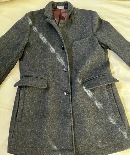 Trench uomo Michael Kors in lana grigio navy Small