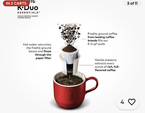 Keurig K-Duo Single Serve K-Cup Pod and Carafe Coffee Maker -Black  NEW - Picture 3 of 4