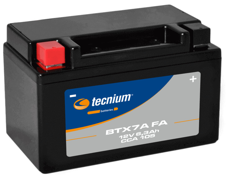 Batterie Tecnium BTX7A SLA pour moto Benelli 125 TNT et Kawasaki Z125