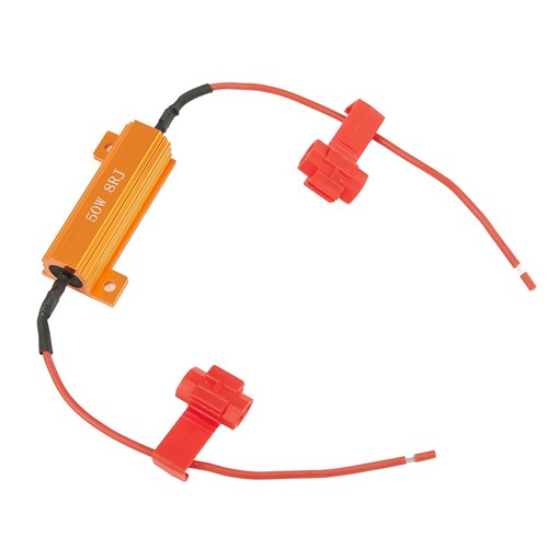 50W LED Load Resistors T-taps 8ohm Decoders Flash Turn Signal Lights 12V-24V - Picture 13 of 21