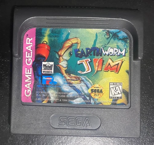 Earthworm Jim - Sega Game Gear - Playmates - Good Condition