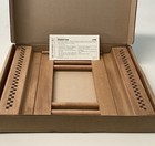  Pampered Chef Stoneware Wooden Trivet #2130 & Original Box Made In USA 