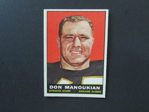 1961 Topps Football Set Break Card #188 Don Manoukian