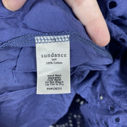 Vestido Sundance Ojales Promise Para Mujer XS Sin Mangas Algodón Azul Boho Oficina - Imagen 6 de 6