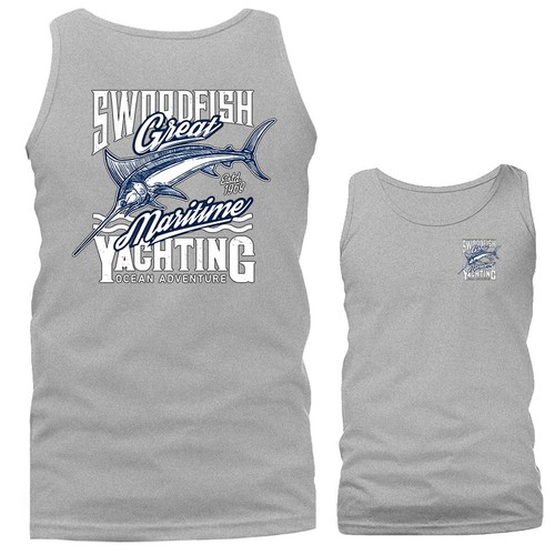 Vintage Swordfish Maritim Yachting Outdoor Sport Angeln Tank Top - Bild 10 von 11