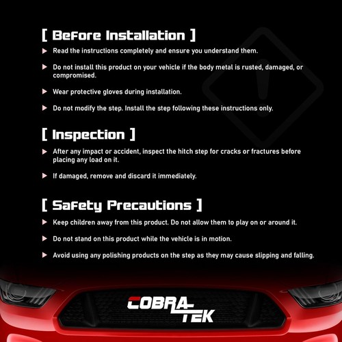 Black Universal 2 Stage Hitch Mount Utility Step 2" Class lll Truck SUV 350lb - Picture 7 of 7