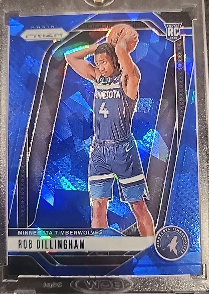 2024-25 Panini Prizm - Rob Dillingham #250 Blue Ice Prizm /125 (RC) MINNESOTA