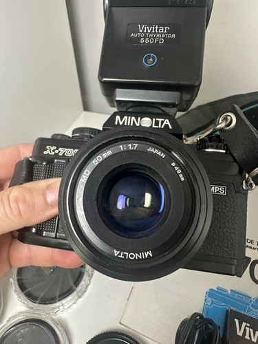 Minolta X-700 MPS fotocamera pellicola 35 mm con obiettivo Minolta MD 50 mm F1.7 - ECCELLENTE - Foto 6 di 10