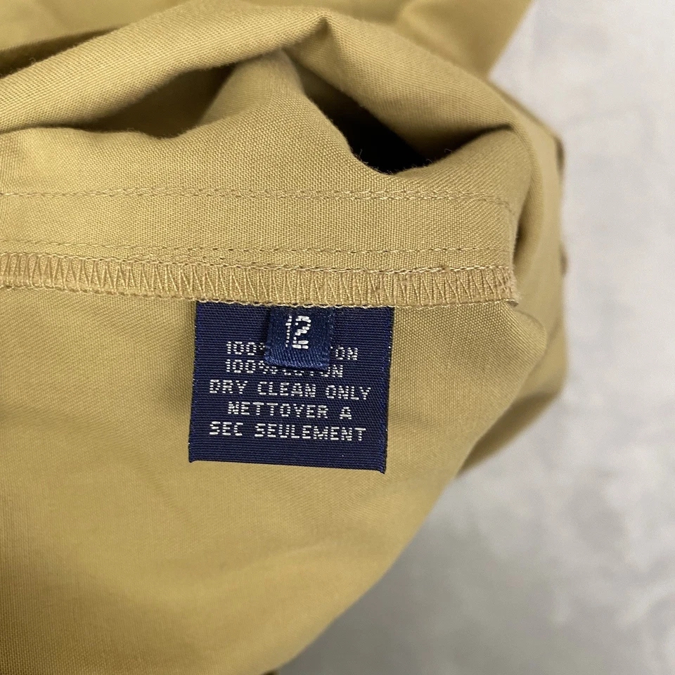 Ralph Lauren Sport Sleeveless Shirt Dress size 12 Vintage Luxury Basics Beige - Image 4 of 4