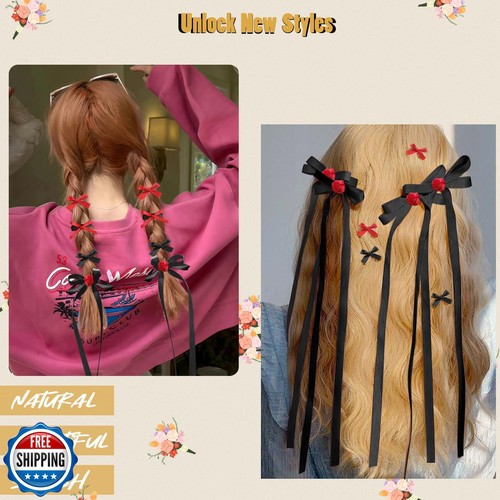 Mini Hair Bows for Women Girls Cute Hair Clips Small Alligator Long Tail Hair - Picture 3 of 5