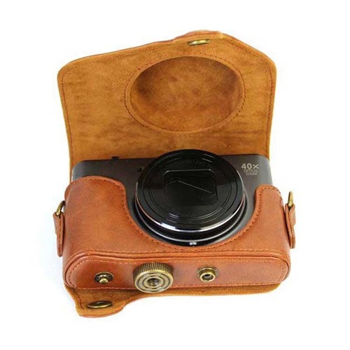PU Leather Camera case bag Grip strap for canon SX720 SX730 SX740 - Picture 6 of 31
