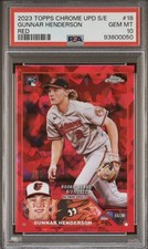 2023 Topps Chrome Update Sapphire Gunnar Henderson Red Rookie Card 5/5 PSA-10