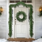 4 Pcs Christmas Norfolk Pine Garland, 6 Ft Dense Norfolk Pine Real Touch Garl...